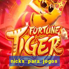 nicks para jogos de tiro